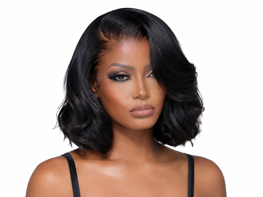 6*6 Hd Lace side parting 18inch human glueless wig with 250% density