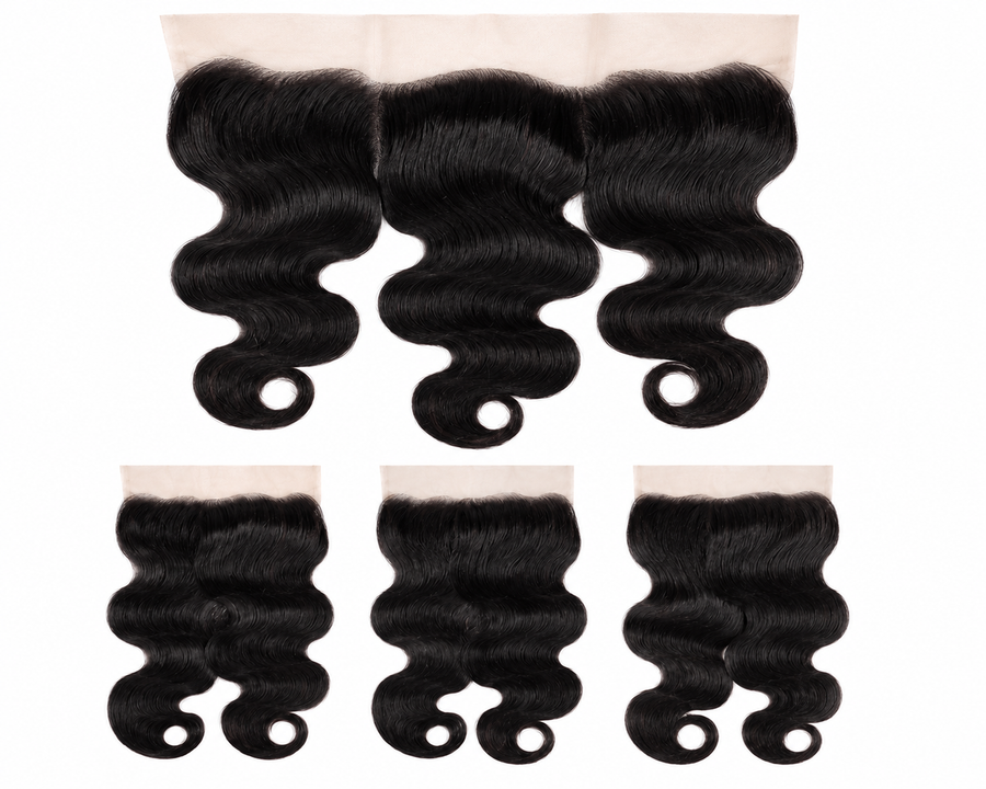 100% Virgin Human Hair Body Wave 13×4 Lace Frontal – Natural Black