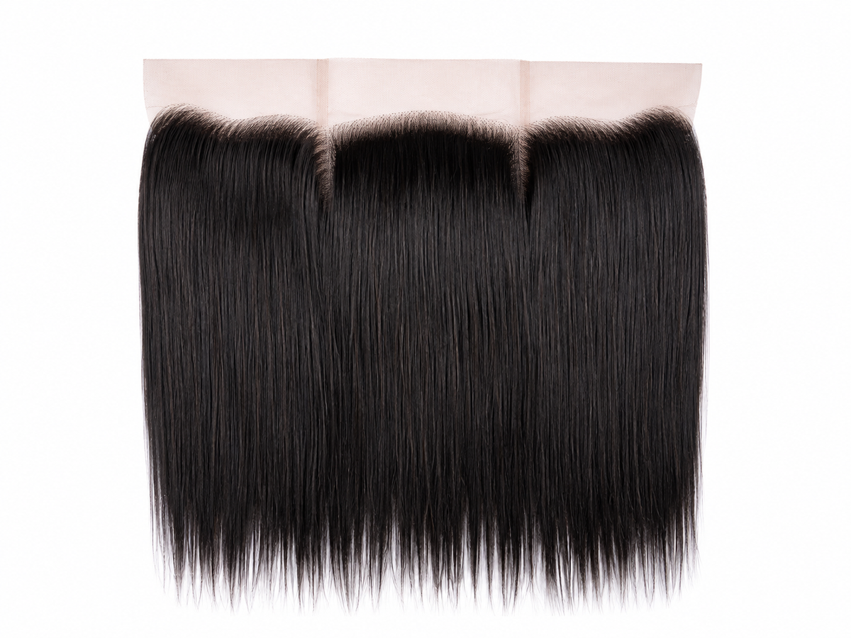 100% Virgin Human Hair Straight 13×4 Lace Frontal – Natural Black