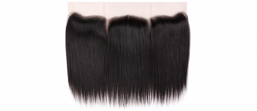 100% Virgin Human Hair Straight 13×4 Lace Frontal – Natural Black