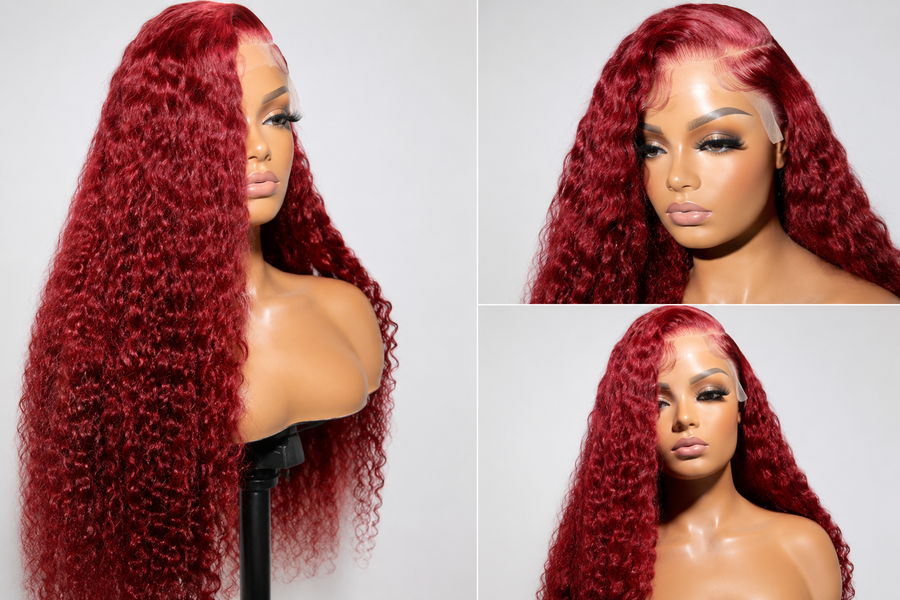 Human Hair side parting