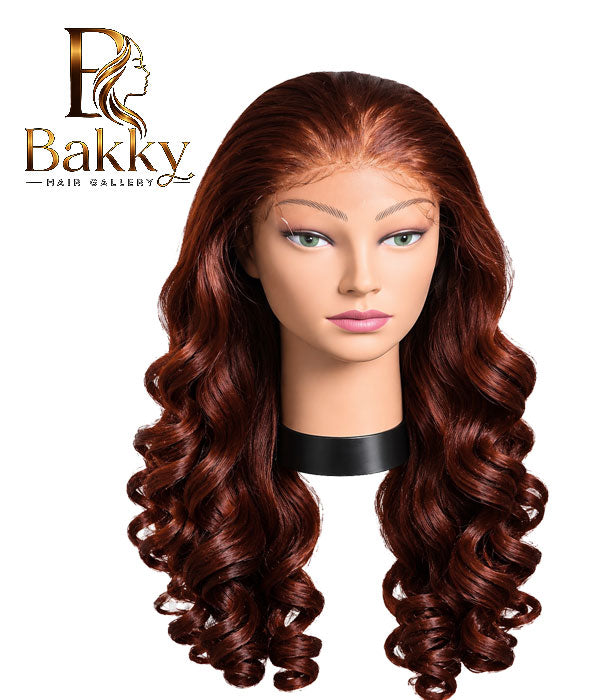 24-Inch Chestnut Loose Wave Glueless Wig – 5×5 HD Lace, 250% Density
