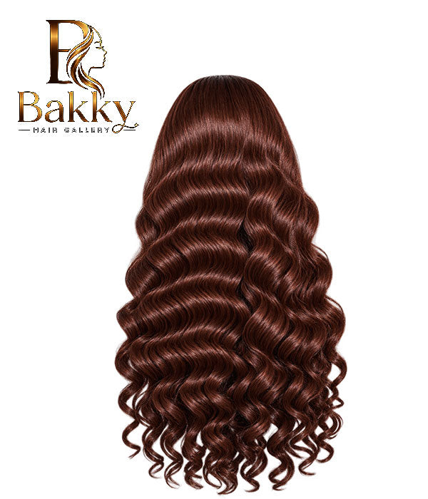 24-Inch Chestnut Loose Wave Glueless Wig – 5×5 HD Lace, 250% Density