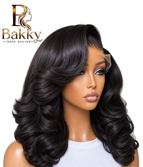 24-Inch Body Wave Human Hair Glueless Wig – 5×5 HD Lace, 250% Density