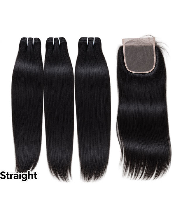 100% Straight Virgin Human Hair – 3 Bundle Deal 24/26/28 Inch