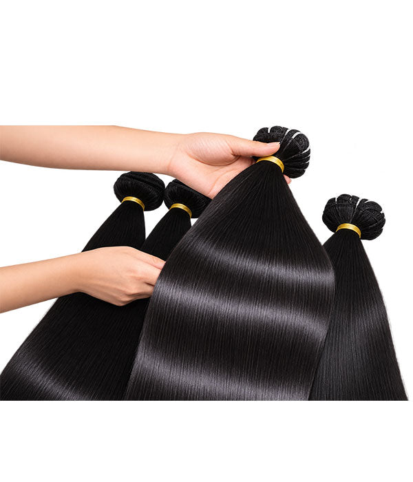 100% Straight Virgin Human Hair – 3 Bundle Deal 18/20/22 Inch