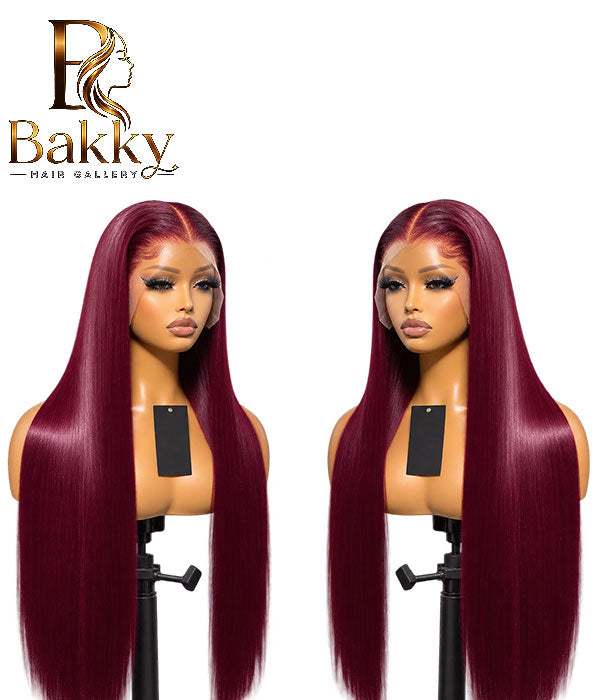 24-Inch Burgundy Glueless Wig – 13×4 HD Lace, 300% Density, Lagos Hairline