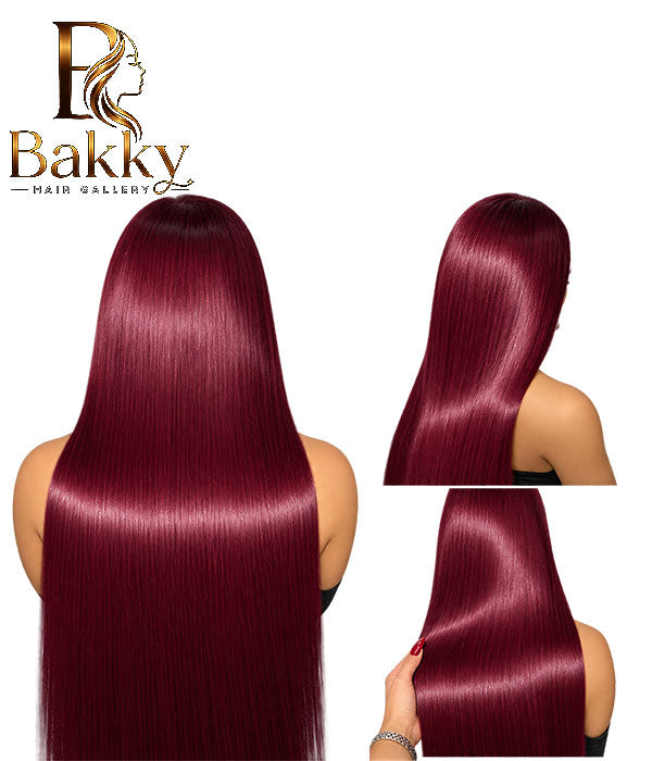 24-Inch Burgundy Glueless Wig – 13×4 HD Lace, 300% Density, Lagos Hairline