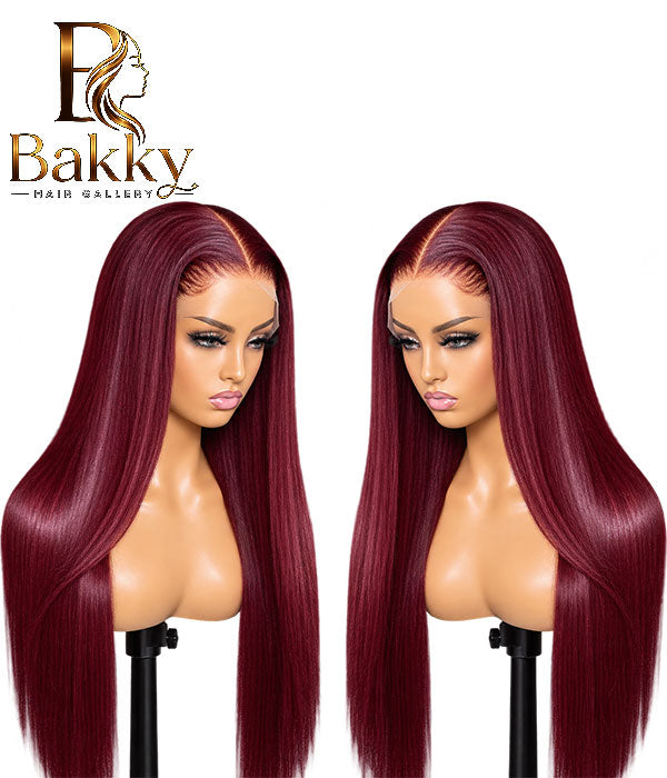 24-Inch Burgundy Glueless Wig – 13×4 HD Lace, 300% Density, Lagos Hairline