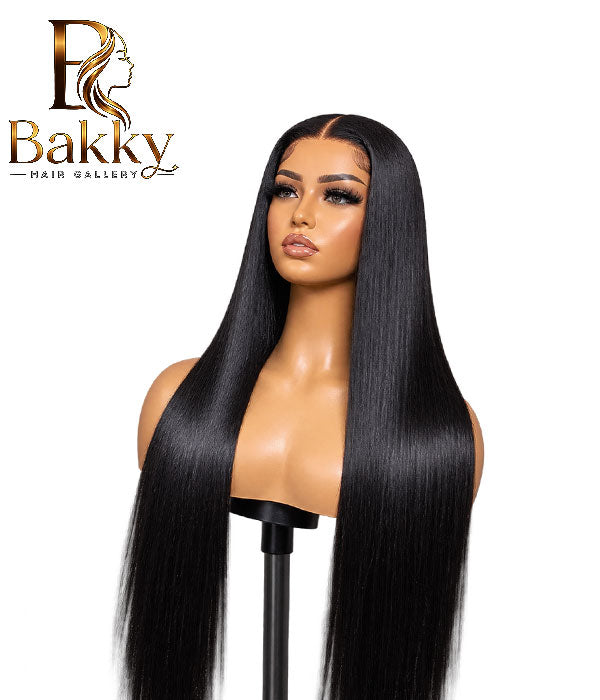 32-Inch Natural Black Glueless Wig – 13×4 Transparent HD Lace, 210% Density, Lagos Hairline