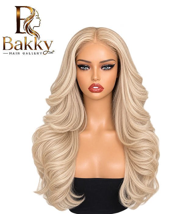 613 Blonde Body Wave Human Hair Glueless Wig – 26 Inch, 13×4 HD Lace, 250% Density