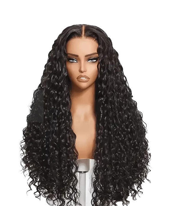 30 Inch 13×4 HD Lace Water Wave Human Hair Wig – 300% Density
