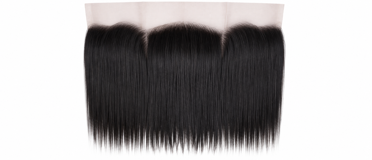100% Virgin Human Hair Straight 13×4 Lace Frontal – Natural Black